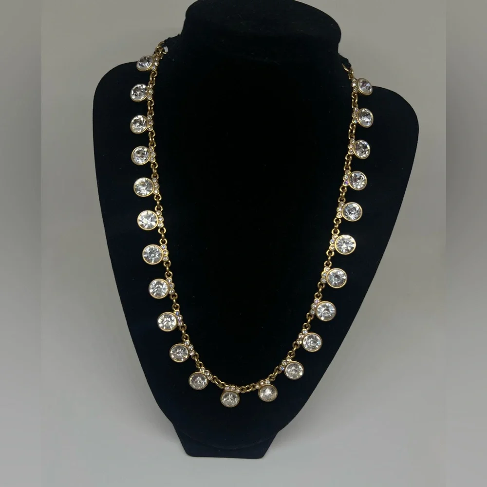 J.‎ Crew Rhinestone Gold-Tone Necklace Beautiful!